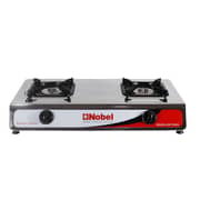 Nobel Gas Stove Stainless Steel Brass Auto Ignition Double Burner Energy Saving Ngt2004