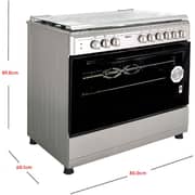Nobel 4 Burner Gas & 2 Zone Electric Cooker NGC9622
