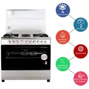 Nobel 4 Burner Gas & 2 Zone Electric Cooker NGC9622