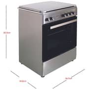 Nobel Electric Cooker Inox 60x55 cm 4 Hot Plate Electric Oven Turkey - NGC6400