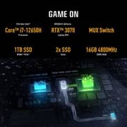 Asus TUF Dash F15 FX517ZR-HN028W Gaming Laptop - Core i7 2.3GHz 16GB 1TB 8GB Win11 15.6inch FHD Black NVIDIA GeForce RTX 3070 English/Arabic Keyboard