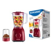 Sonashi 2 In 1 Blender With Unbreakable Jar (maroon)