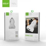 Golf Dual USB Car Charger White - GF-C11