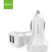 Golf Dual USB Car Charger White - GF-C11