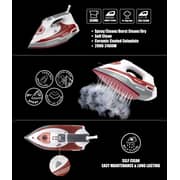 Sonashi Steam Iron With Ceramic Soleplate - 2200w (red-white) Si-5067n