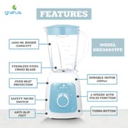 Gratus Blender 1.6 Ltr Capacity Jar + 2 Mill Jars - GBG3503TFC