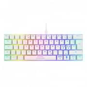 Deltaco Gaming Gam-075b-w Wk85b Rgb Brown Switches Tkl Size (60%) Nordic Layout Anti-ghosting (n-key Rollover) White Gaming Keyboard