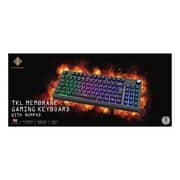 Deltaco Gaming Gam-110-uk Dk230 Steering Wheel Rgb Membrane Switches Tkl Size With Numpad Uk Layout Anti-ghosting Black Gaming Keyboard