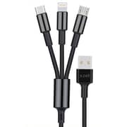 Xcell 3 In 1 USB Cable 1.2m Black