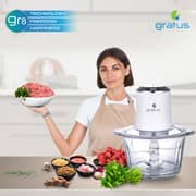Gratus Hand Chopper GCP2621FEC Quadra Blade- 2 Ltr Capacity