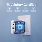 شاحن حائط بمنفذ مزدوج تشوتيك أبيض