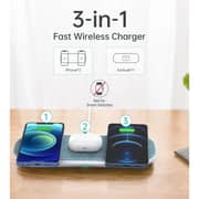 Choetech 3-in-1 Wireless Charging Pad White