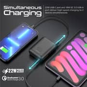 Promate Usb-c Power Bank, World’s Smallest 10000mah Portable Charger Acme-pd20 Black