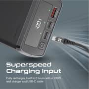 Promate Power Bank 38000mAh Black PowerMine-130W