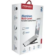 Promate Aluminium Multi-Level Portable Laptop Stand Black