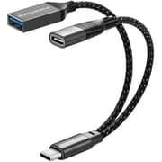 Promate USB-C OTG Media Adapter 16cm Black
