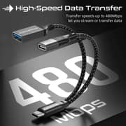 Promate USB-C OTG Media Adapter 16cm Black