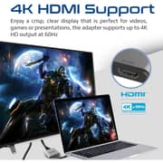 Promate USB-C To Dual HDMI Adapter Grey