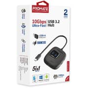 Promate Ultra Fast USB 3.2 Hub Black