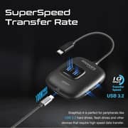 Promate Ultra Fast USB 3.2 Hub Black