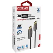Promate DisplayPort To HDMI Cable 2m Black