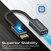 Promate DisplayPort To HDMI Adapter Grey