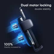 Protect Double Coil Fast Charging Wireless Car Holder Black