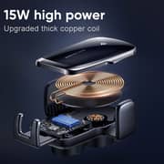Protect Double Coil Fast Charging Wireless Car Holder Black