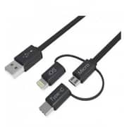 Cellairis 3-in-1 USB Cable Black