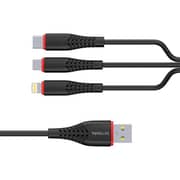 Totulife T-CBSM3N1BK Smart Series 3 In 1 USB Cable Black