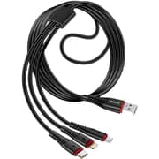 Totulife T-CBSM3N1BK Smart Series 3 In 1 USB Cable Black