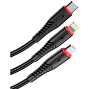 Totulife T-CBSM3N1BK Smart Series 3 In 1 USB Cable Black