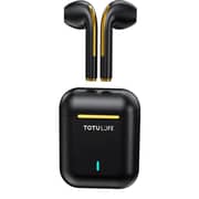 Totulife T-TWSSPRKBK Sparkle Series True Wireless Earbuds Black