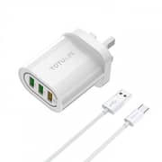 Totulife Pure Series Wall Charger with USB-C Cable 1m White