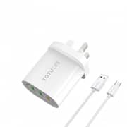Totulife Pure Series Wall Charger with USB-C Cable 1m White