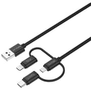 Cellairis Wall Charger With 3-in-1 Cable Black