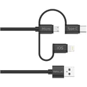 Cellairis Wall Charger With 3-in-1 Cable Black
