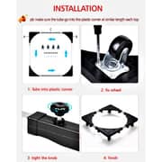 Lavish Adjustable Fridge Washing Machine Floor Stand Movable Base Moving Dolly Cart