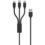 Green Universal 3-in-1 Cable 1.2m Black
