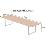 Vorm 136-24 6 Seater Oak Conference-meeting Table