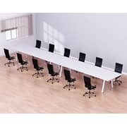Bentuk 13948 12 Seater White Conference Meeting Table