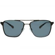 Jaguar 37721 6100 Rectangle Black Full Rim Sunglasses For Men (black Lens)