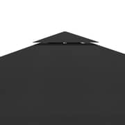 Vidaxl 2-tier Gazebo Top Cover 310 G/m² 3x3 M Black
