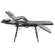 110160 Vidaxl Portable Facial Treatment Chair Faux Leather 185x78x76 Cm Black