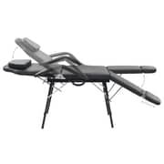 110161 Vidaxl Portable Facial Treatment Chair Faux Leather 185x78x76 Cm Black