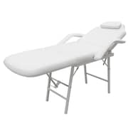 Vidaxl Portable Facial Treatment Chair Faux Leather 185x78x76cm White
