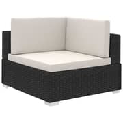 Vidaxl 8 Piece Garden Lounge Set With Cushions Poly Rattan Black