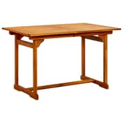 Vidaxl Garden Dining Table (120-170)x80x75 Cm Solid Acacia Wood