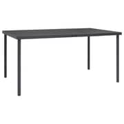 Vidaxl Outdoor Dining Table Anthracite 150x90x74 Cm Steel