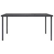 Vidaxl Outdoor Dining Table Anthracite 150x90x74 Cm Steel